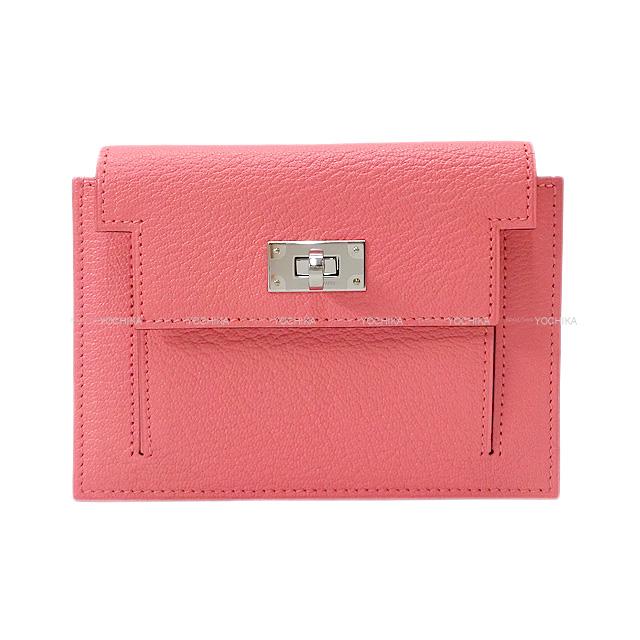 【ご褒美に★】HERMES エルメス コンパクト 財布 "ケリーポケット" ローズエテ(ローズデテ) シェーブル シルバー金具 新品 (HERMES Compact Wallet "Kelly Pocket" Rose D'ete Chevre SHW[Brand New][Authentic])【あす楽対応】#yochikaのサムネイル