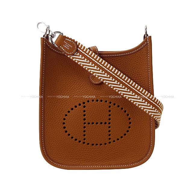 HERMES エルメス ショルダーバッグ ミニ エブリン エヴリン 16 TPM アマゾン サングルカヴァル ゴールド/白(ホワイト)/エクリュ トリヨン 新品 (HERMES Shoulder Bag Mini Evelyne 16 TPM Amazon Sangles Caval Gold/Blanc(White)/Ecru Taurillon)【あす楽対応】#よちかのサムネイル