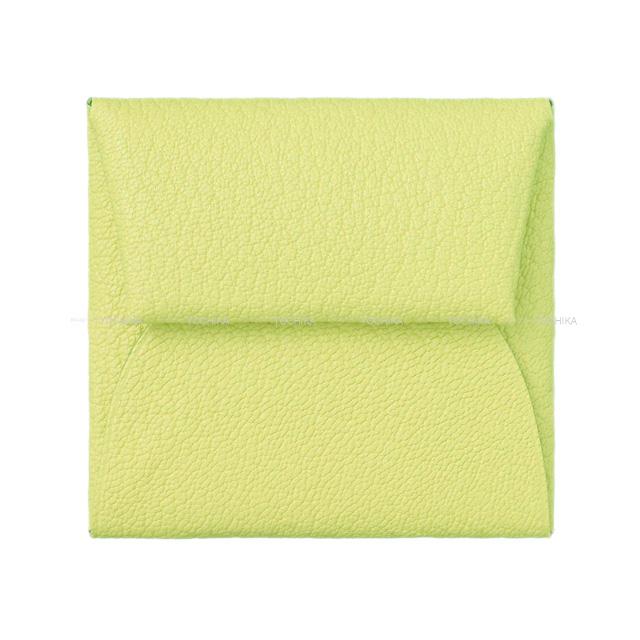 【ご褒美に★】HERMES エルメス コインケース バスティア ジョーヌブルジョン シェーブル シルバー金具 新品 (HERMES Coin Purse Coin Case "Bastia" Jaune Bourgeon Chevre SHW [Brand new][Authentic])【あす楽対応】#yochikaのサムネイル