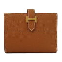 HERMES エルメス ベアンコンパクト ゴールド エプソン ゴールド金具 二つ折り財布 W刻印 新品(HERMES Bearn Compact Gold Veau Epsom Gold HW Bi-fold wallet[BRAND NEW][Authentic])【あす楽対応】#よちか