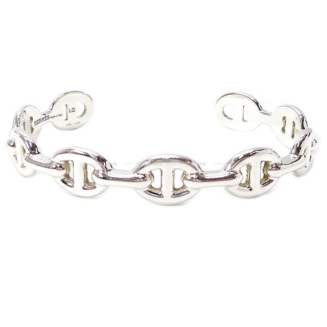 HERMES エルメス バングル シェーヌダンクル アンシェネ MM #LG シルバー シルバー925 (SV925 Ag925) ブレスレット 新品未使用(HERMES Bangle Chaine D'ancre Enchainee MM #LG Silver Silver925 (SV925 Ag925) bracelet[EXCELLENT][Authentic])のサムネイル