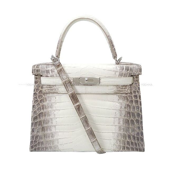 HERMES ᥹ ꡼28 ˥ ҥޥ ˥ƥޥå С Хå Z (HERMES Kelly28 Retourne Himalaya Crocodile Niloticus Mat Silver HW Shoulder bag[BRAN...