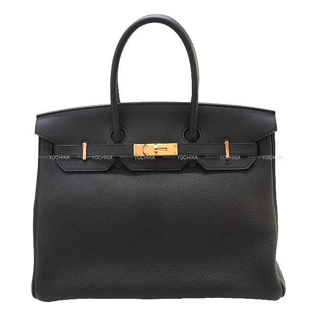 HERMES エルメス バーキン35 黒 (ブラック) トゴ ローズゴールド金具 ハンドバッグ Y刻印 新品同様【中古】([Pre-loved] HERMES Birkin35 Noir (Black) Veau Togo Rose Gold HW Handbag[LIKE NEW][Authentic])【あす楽対応】#よちか