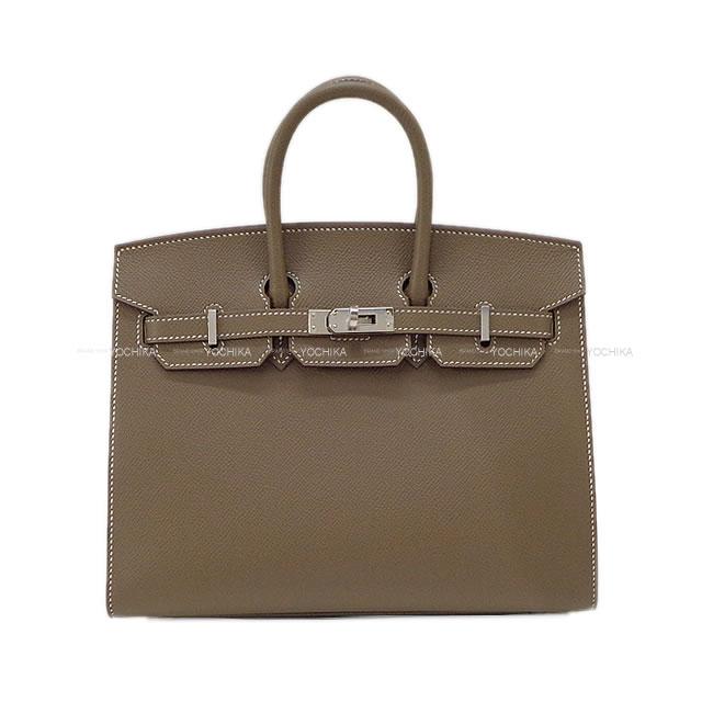 HERMES エルメス バーキン25 セリエ 外縫い エトープ (エトゥープ) エプソン シルバー金具 ハンドバッグ B刻印 新品(HERMES Birkin25 Sellier Etoupe Veau Epsom Silver HW Handbag[BRAND NEW][Authentic])【あす楽対応】#よちかのサムネイル