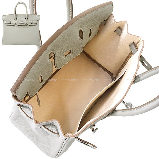 HERMES エルメス バーキン25 ヴェルソ グリスパール (グリペール/パールグレー) /ナタ トゴ シルバー金具 ハンドバッグ U刻印 新品(HERMES Birkin25 Verso Gris Perle/Nata Veau Togo Silver HW Handbag[BRAND NEW][Authentic])【あす楽対応】#よちかのサムネイル