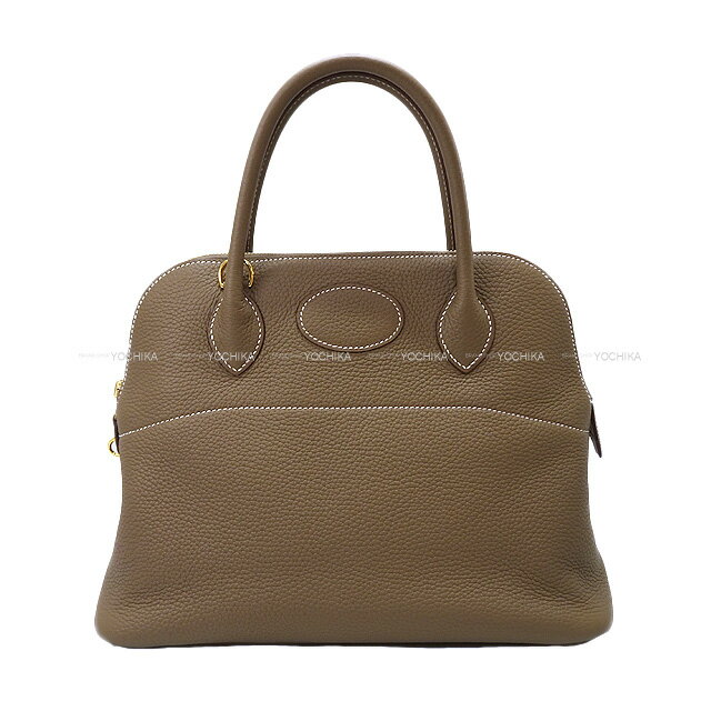 HERMES エルメス ボリード31 エトープ (エトゥープ) トリヨンクレマンス ゴールド金具 ショルダーバッグ Z刻印 新品未使用(HERMES Bolide31 Etoupe Taurillon Clemence Gold HW Shoulder bag[NEVER USED][Authentic])【あす楽対応】#よちかのサムネイル