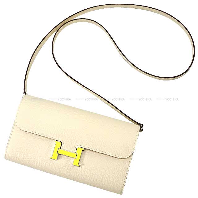 HERMES エルメス コンスタンスロング ウォレット トゥーゴー ナタ/ライム エプソン シルバー金具 長財布 U刻印 新品(HERMES Constance Long wallet To Go Nata/Lime Veau Epsom Silver HW long wallet[BRAND NEW][Authentic])【あす楽対応】#よちかのサムネイル