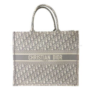 Christian Dior ꥹǥ ֥åȡ 顼 졼 ǥ ֥꡼ 㥬 M1286ZRIW ϥɥХå Ʊ͡š([Pre-loved] Christian Dior Book Tote Large Grey Dior oblique jacquard Handbag)ڤб#