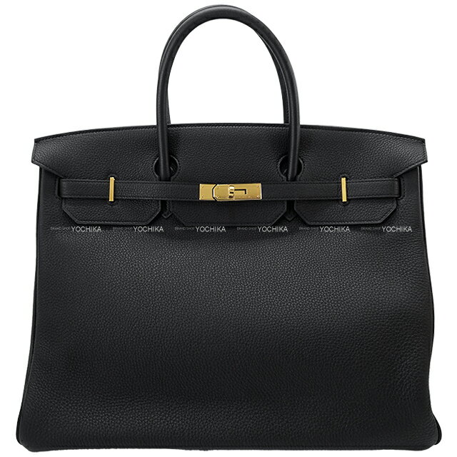 HERMES エルメス バーキン40 黒 (ブラック) トゴ ゴールド金具 ハンドバッグ C刻印 新品未使用(HERMES Birkin40 Noir (Black) Veau Togo Gold HW Handbag[EXCELLENT][Authentic]) #よちかのサムネイル