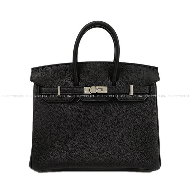HERMES エルメス バーキン25 黒 (ブラック) トゴ シルバー金具 ハンドバッグ W刻印 新品(HERMES Birkin25 Noir (Black) Veau Togo Silver HW Handbag[BRAND NEW][Authentic])のサムネイル