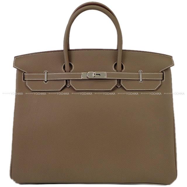 HERMES エルメス バーキン40 エトープ (エトゥープ) トゴ シルバー金具 ハンドバッグ U刻印 新品(HERMES Birkin40 Etoupe Veau Togo Silver HW Handbag[BRAND NEW][Authentic])【あす楽対応】#よちか