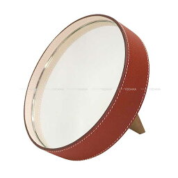 HERMES エルメス 円形ミラー 鏡 キルケ Circe ブリック メープル材/トリヨンリス ミラー 新品(HERMES Circular mirror Circe Brique maple/Taurillon lisse Mirror[BRAND NEW][Authentic])【あす楽対応】#よちか