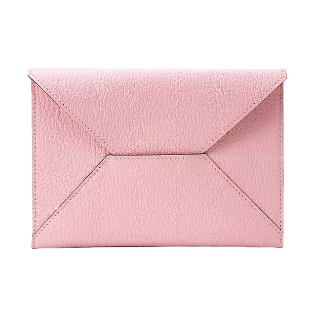 HERMES エルメス エンベロープ GM ローズサクラ シェーブルミゾル カードケース T刻印 新品未使用(HERMES envelope GM Rose Sakura Chevre Myzore card holder[EXCELLENT][Authentic])【あす楽対応】#よちか