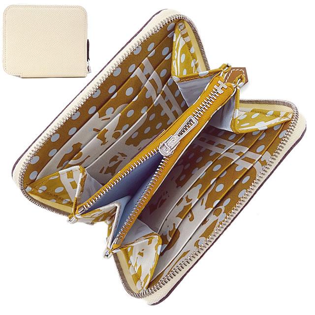 HERMES エルメス アザップシルクイン コンパクト Brides de Gala Fantome a pois 二つ折り財布 Y刻印 新品未使用(HERMES Azap Silk in Compact Brides de Gala Fantome a pois Bi-fold wallet[NEVER USED][Authentic])【あす楽対応】#よちかのサムネイル