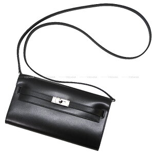 HERMES ᥹ ꡼åȥȥ  (֥å) ܥå С Ĺ U (HERMES Kelly Wallet To Go Noir (Black) Box Calf Silver HW long wallet[BRAND NEW][Authentic])ڤб#