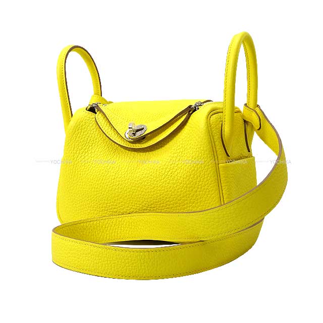 HERMES エルメス リンディ ミニ 20 ライム トリヨンクレマンス シルバー金具 ショルダーバッグ U刻印 新品(HERMES Lindy mini 20 Lime Taurillon Clemence Silver HW Shoulder bag[BRAND NEW][Authentic])【あす楽対応】#よちか