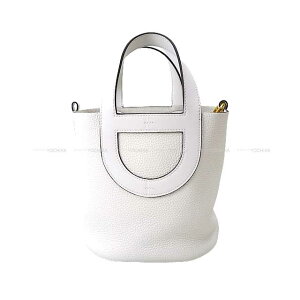 HERMES ᥹ 󥶥롼18 ˥塼ۥ磻 ȥ󥯥ޥ/ե ɶ ϥɥХå B (HERMES In the Loop 18 New White Taurillon Clemence/Veau Swift Gold HW Handbag[BRAND NEW][Authentic])ڤб#