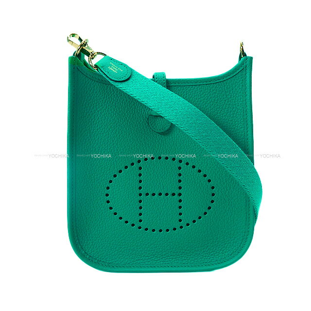 HERMES エルメス エヴリン(エブリン) 16 TPM ヴェールジェイド トリヨンモーリス ゴールド金具 ショルダーバッグ B刻印 新品未使用(HERMES Evelyne 16 TPM Vert Jade Taurillon Maurice Gold HW Shoulder bag[EXCELLENT][Authentic])【あす楽対応】#よちかのサムネイル