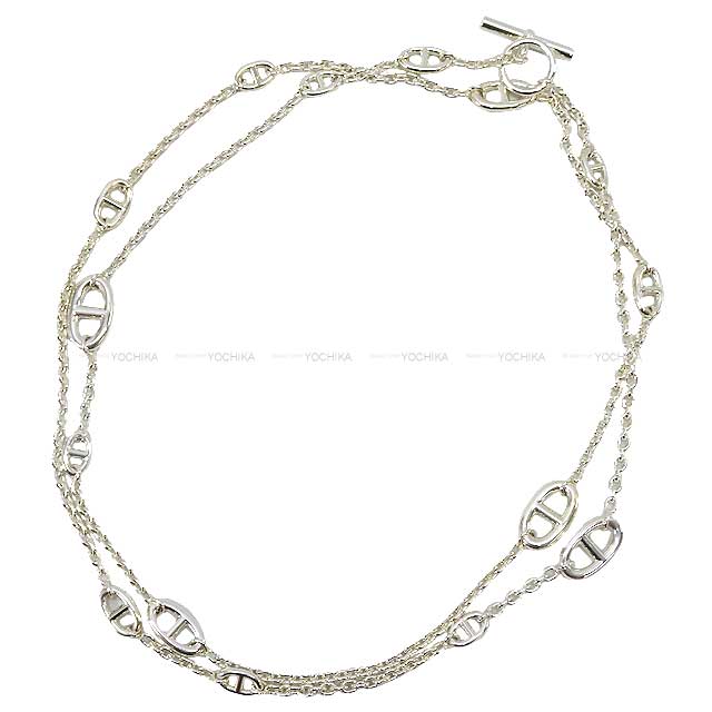 HERMES エルメス ファランドール 120cm シェーヌダンクル ロング シルバー シルバー925 ネックレス 新品同様【中古】([Pre-loved] HERMES Farandole 120cm Chaine d'Ancre Long Silver Silver925 Silver HW necklace[LIKE NEW][Authentic])【あす楽対応】#よちかのサムネイル