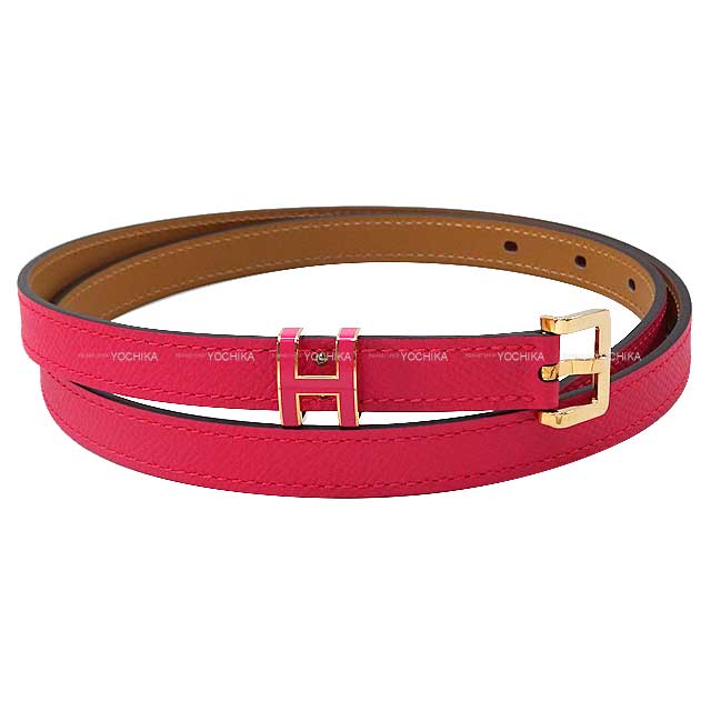 HERMES エルメス ポップH #85 ローズメキシコ エプソン ローズゴールド金具 ベルト Y刻印 新品未使用(HERMES Pop H #85 Rose Mexicoe Veau Epsom Rose Gold HW belt[EXCELLENT][Authentic])【あす楽対応】#よちかのサムネイル
