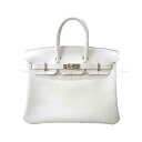 HERMES エルメス バーキン25 ニューホワイト スイフト シルバー金具 ハンドバッグ B刻印 新品(HERMES Birkin25 New White Veau Swift Silver HW Handbag BRAND NEW Authentic )【あす楽対応】 よちか