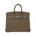 HERMES GX o[L25 Gg[v (GgD[v) gS Vo[ nhobO B Vi(HERMES Birkin25 Etoupe Veau Togo Silver HW Handbag[BRAND NEW][Authentic])   #悿