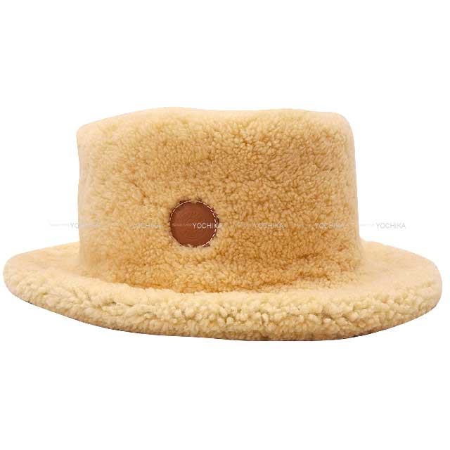 エルメス HERMES エルメス レディース 帽子 ボア バケット フォーヴ ハット クルードセル Fauve hat Clou de Selle #57 マロントンカ スイフト/ムートン ハット 新品(HERMES LADY'S Boa Bucket Hat Clou de Selle Fauve hat[BRAND NEW][Authentic])【あす楽対応】#よちか