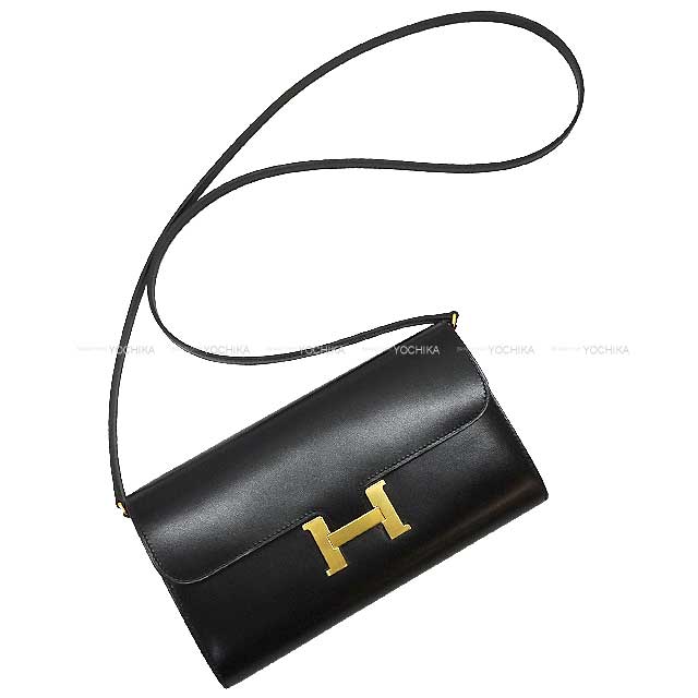 HERMES エルメス コンスタンスロング ウォレット トゥーゴー 黒 (ブラック) ボックスカーフ ゴールド金具 長財布 B刻印 新品未使用(HERMES Constance Long wallet To Go Noir (Black) Box Calf Gold HW long wallet[EXCELLENT][Authentic])【あす楽対応】#よちか