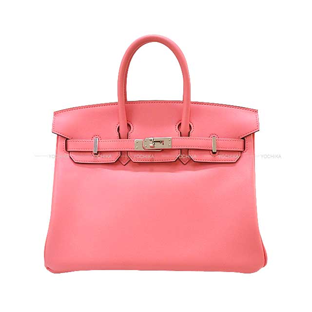 HERMES エルメス バーキン25 ローズエテ (ローズデテ) スイフト シルバー金具 ハンドバッグ Y刻印 新品同様【中古】([Pre-loved] HERMES Birkin25 Rose D'ete Veau Swift Silver HW Handbag[LIKE NEW][Authentic])【あす楽対応】#よちかのサムネイル