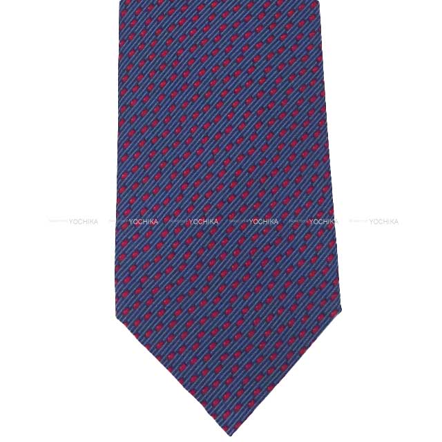 HERMES エルメス H Magnetique マリン/シエル/ブルーモヤン シルク100％ ネクタイ 新品(HERMES H Magnetique Marine/Ciel/Bleu Moyan Silk100% tie[BRAND NEW][Authentic])【あす楽対応】#よちか