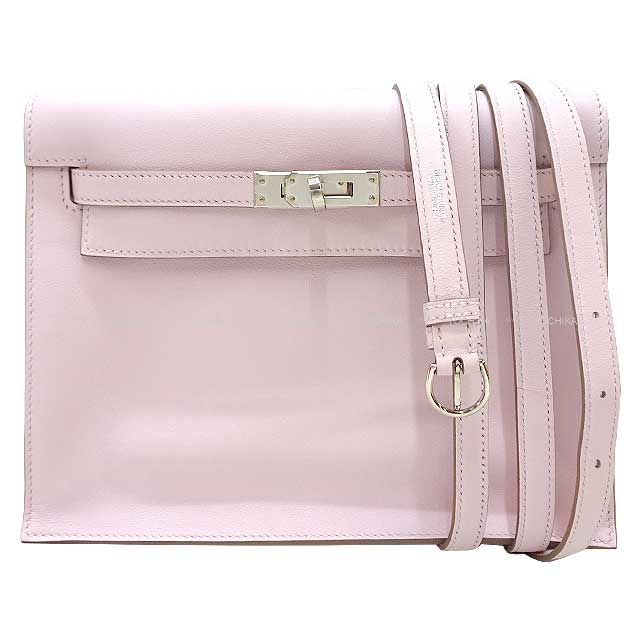 HERMES エルメス ケリーダンス モーヴペール スイフト シルバー金具 ショルダーバッグ U刻印 新品未使用(HERMES Kelly Danse Mauve Pale Veau Swift Silver HW Shoulder bag[EXCELLENT][Authentic])【あす楽対応】#よちかのサムネイル