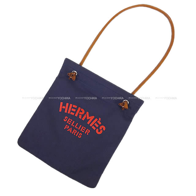 ショルダーバッグ HERMES エルメス アリーヌ MM ブルーインディゴ /ルージュ/フォーヴ トワルシェブロン/バレニア シルバー金具 ショルダーバッグ W刻印 新品(HERMES Sac Aline MM Blue Indigo /Rouge/Fauve Toile Chevrons/Veau Barenia Silver HW Shoulder bag[BRAND NEW][Authentic])