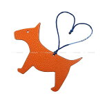 HERMES᥹ץƥå奷ʥ/ȥХå㡼࿷̤(HERMESpetitHLabradorSchnauzerDogOrange/EtainVeauTogobagcharm[EXCELLENT][Authentic])ڤб#