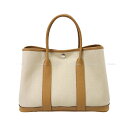HERMES エルメス ガーデンパーティ 30 TPM ビスケット (ビスキュイ)/ベトン トワルミリタリー/ネゴンダ シルバー金具 トートバッグ B刻印 新品...