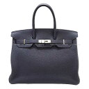 HERMES エルメス バーキン35 ブルーニュイ トゴ シルバー金具 ハンドバッグ Y刻印 新品同様【中古】( Pre-loved HERMES Birkin35 Bleu Nuit Veau Togo Silver HW Handbag LIKE NEW Authentic )【あす楽対応】 よちか