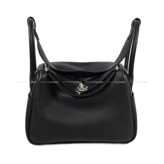 HERMES エルメス リンディ26 黒 (ブラック) トリヨンクレマンス シルバー金具 ショルダーバッグ W刻印 新品(HERMES Lindy 26 Noir (Black) Taurillon Clemence Silver HW Shoulder bag[BRAND NEW][Authentic]) #よちかのサムネイル