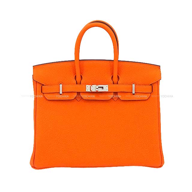 HERMES エルメス バーキン25 オレンジミニウム (オレンジミニアン) トゴ シルバー金具 ハンドバッグ B刻印 新品(HERMES Birkin25 Orange Minium Veau Togo Silver HW Handbag[BRAND NEW][Authentic])【あす楽対応】#よちか