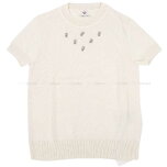 HERMES᥹ϡե꡼֥ޡ˥å#34ܥ꡼졼/륯С˥åȿ(HERMESHalfsleevesummerknit#34ivoryReyon/SilkSilverHWKnit[BRANDNEW][Authentic])ڤб#