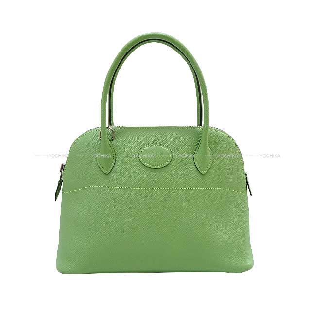 HERMES エルメス ボリード27 ヴェールクリケット エプソン シルバー金具 ショルダーバッグ Y刻印 新品同様【中古】([Pre-loved] HERMES Bolide27 Vert criquet Veau Epsom Silver HW Shoulder bag[LIKE NEW][Authentic])【あす楽対応】#よちかのサムネイル