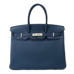 HERMES᥹С35֥롼ɥץ她ȥСϥɥХåB(HERMESBirkin35BleudePrusseVeauTogoSilverHWHandbag[BRANDNEW][Authentic])ڤб#