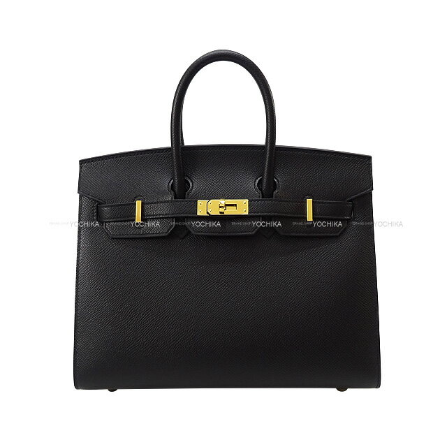 HERMES エルメス バーキン25 セリエ 外縫い 黒 (ブラック) エプソン ゴールド金具 ハンドバッグ W刻印 新品(HERMES Birkin25 Sellier Noir (Black) Veau Epsom Gold HW Handbag[BRAND NEW][Authentic])【あす楽対応】#よちか