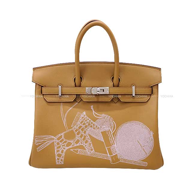 HERMES エルメス バーキン25 インアンドアウト ビスケット (ビスキュイ) スイフト シルバー金具 ハンドバッグ B刻印 新品(HERMES Birkin25 In & Out Biscuit Veau Swift Silver HW Handbag[BRAND NEW][Authentic])【あす楽対応】#よちかのサムネイル