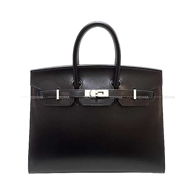 HERMES᥹С25˥(֥å)ܥåեСϥɥХåB̤(HERMESBirkin25SellierNoir(Black)BoxCalfSilverHWHandbag[EXCELLENT][Authentic])ڤб#