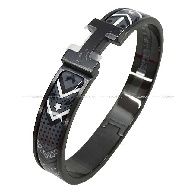 HERMES エルメス クリック HH バンダナ T5 グランクラシック マットブラック金具 ブレスレット 新品(HERMES Clic HH Bandanna T5 GrandClassic Matte Black hardware bracelet BRAND NEW Authentic )【あす楽対応】 よちか