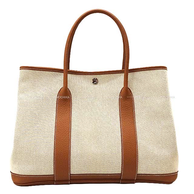 HERMES᥹ǥѡƥ36PMʥ/ɥȥĥH/ͥСȡȥХåB(HERMESGardenParty36PMNaturel/GoldToileTwillH/VeauNegondaSilverHWtotebag[BRANDNEW][Authentic])ڤб#