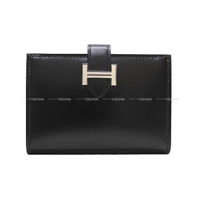 HERMES エルメス ベアン カードケース 黒 (ブラック) ボックスカーフ シルバー金具 カードケース B刻印 新品(HERMES Bearn Card holder Noir (Black) Box Calf Silver HW card holder BRAND NEW Authentic )【あす楽対応】 よちか