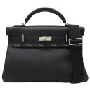 HERMES エルメス マキシ マキシ ケリー42 黒 (ブラック) トゴ シルバー金具 ショルダーバッグ K刻印 新品(HERMES Maxi Kelly 4...