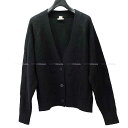 HERMES エルメス レディース Vネック Hモチーフ カレッジ スモールフィット ニット ソフターウェア #38 黒 (ブラック) 毛/ナイロン/ポリウレタン カーディガン 新品未使用(HERMES Ladies V neck H motif College Knit Noir (Black) Fur/Nylon/Polyurethane Cardigan)