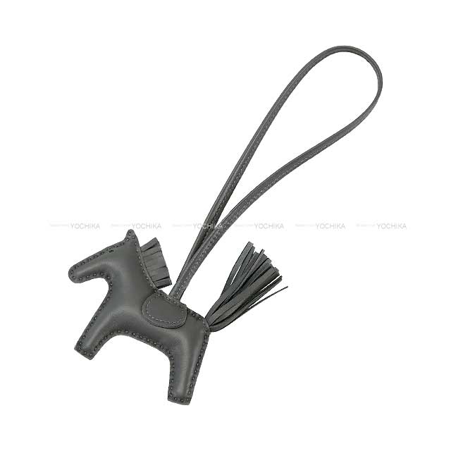 HERMES エルメス ロデオ PM アルドワーズ アニューミロ(ラム) バッグチャーム W刻印 新品(HERMES Rodeo PM Ardoise Agneau Milo bag charm[BRAND NEW][Authentic]) #よちかのサムネイル