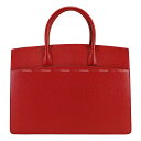 HERMES エルメス ホワイトバス GM ルージュギャランセ クシュベル ゴールド金具 トートバッグ ▢F刻印 SAランク【中古】([Pre-lo...